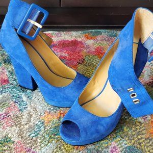 Nine West Sexy royal blue heels